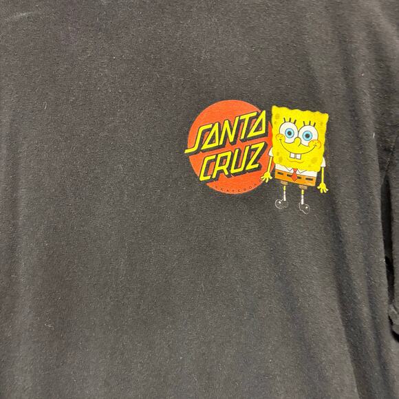 Santa Cruz Sponge Bob Shirt Nickelodeon Double Sided Skater Grunge Patrick Star - Picture 10 of 10
